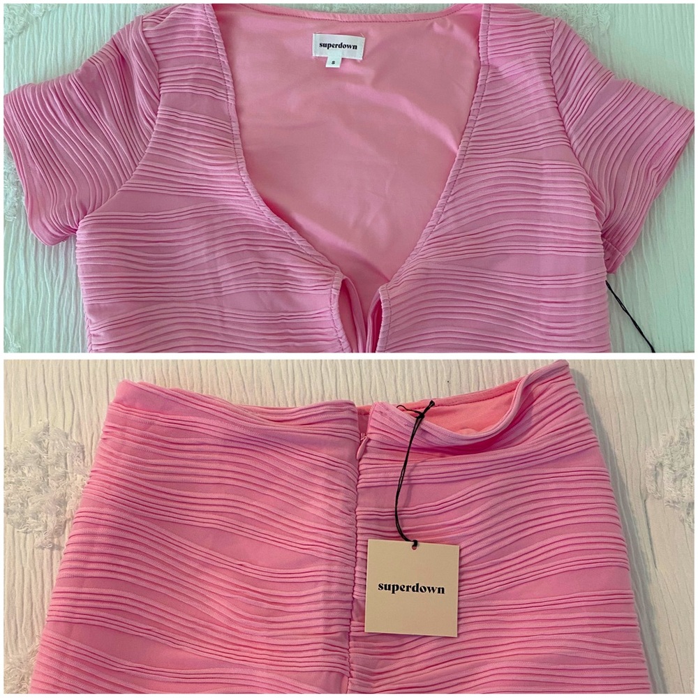 Superdown Pink Set - Top and Skirt